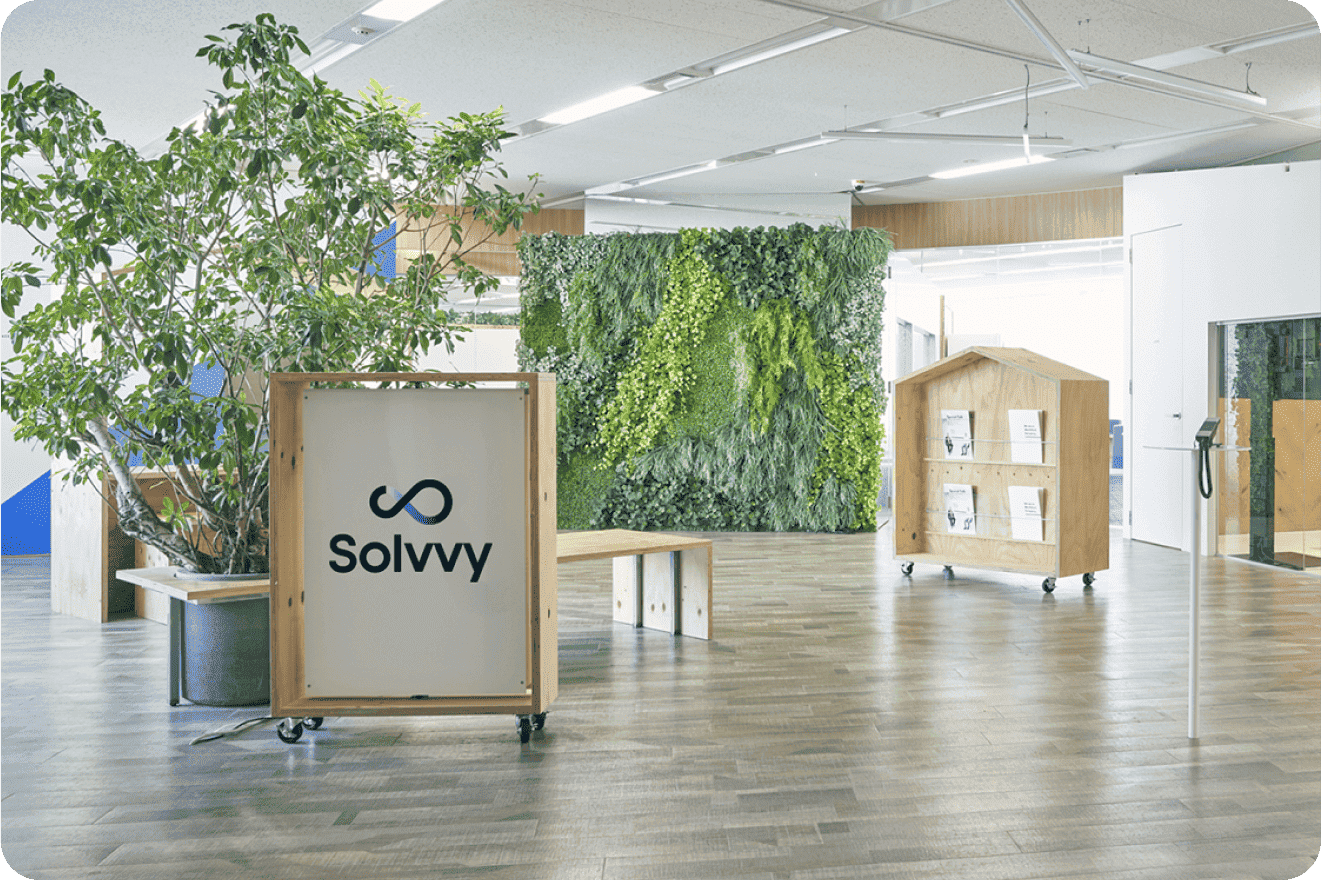 Solvvyのロゴが入った看板です